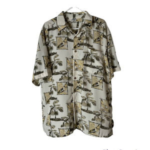 Vintage Premier Men's Shirt in Multicolored Tropical Hawaiian Print Size Large